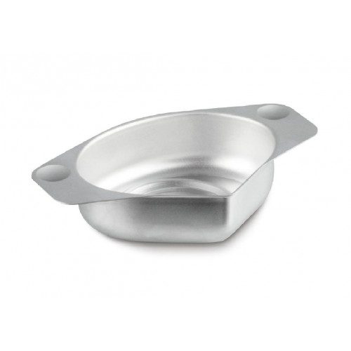 AEJ-A05 - Piatto per pietre preziose, in alluminio, con un pratico beccuccio, L×P×A 130×80×30 mm
